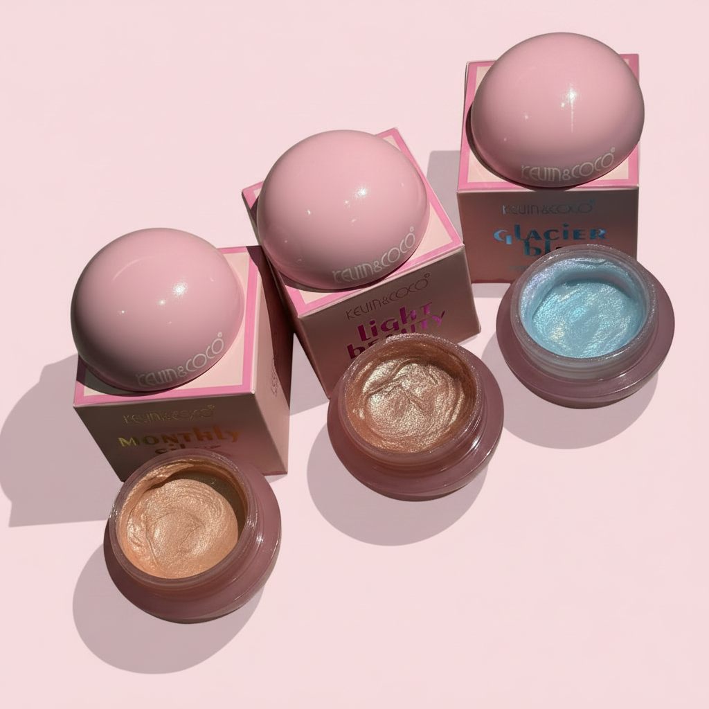 Blush en Crema Kevin & Coco - fondo rosado