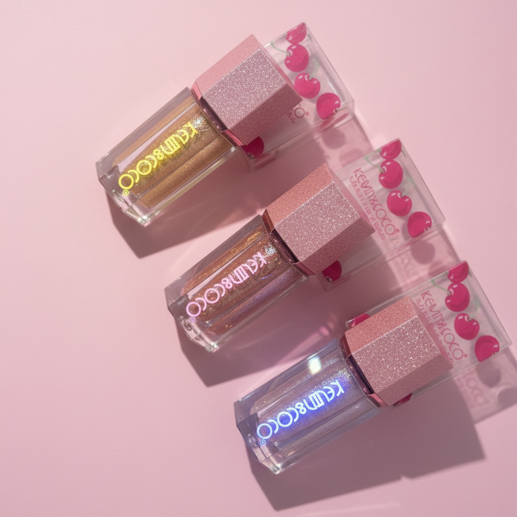 Lip Gloss LED Kevin & Coco - Fondo Rosado