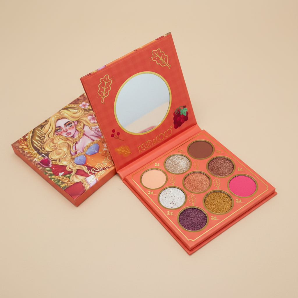 Paleta Otoño Kevin & Coco - 9 Sombras fondo beige